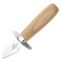 Østerskniv/parmesankniv 4,5 cm stål/gummitre