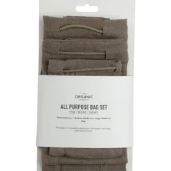 Stoffpose gjenbrukbar 3 stk clay