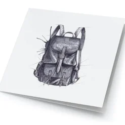 Store kunstkort ryggsekk