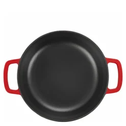 Støpejernsgryte 24 cm 3,8L cherry