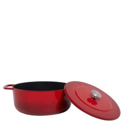 Støpejernsgryte 24 cm 3,8L cherry