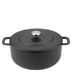 Støpejernsgryte 24 cm 3,8L svart