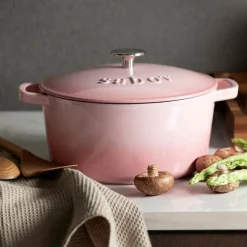 Støpejernsgryte 4,4L blush pink