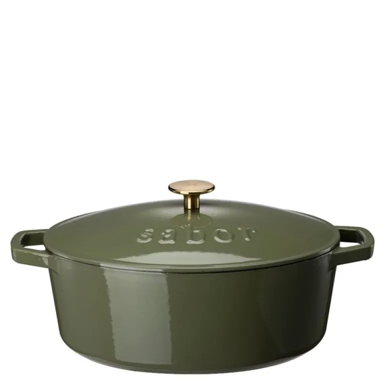 Støpejernsgryte 5,7 L forever olive