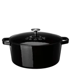 Støpejernsgryte 6,7L svart