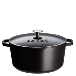 Støpejernsgryte 6,7L svart matt