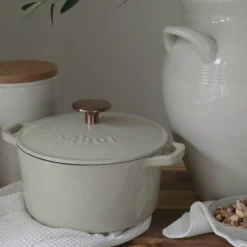 Støpejernsgryte 2L warm grey