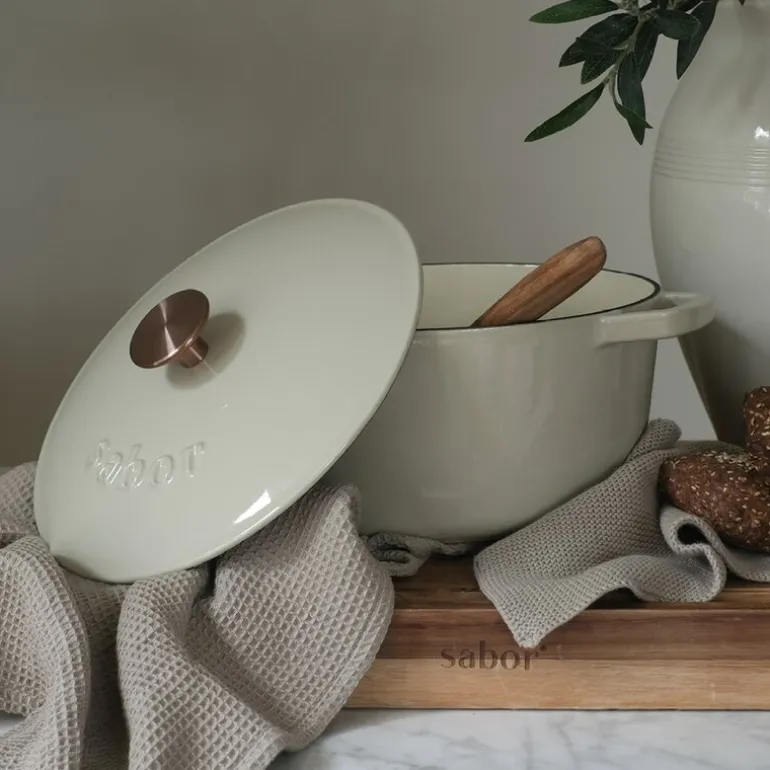 Støpejernsgryte 6,7L warm grey