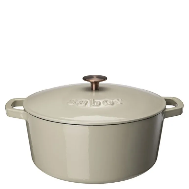 Støpejernsgryte 6,7L warm grey