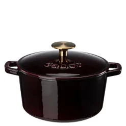 Støpejernsgryte 2 L zinfandel brass