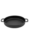 Støpejernspanne emaljert 28 cm svart