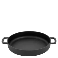 Støpejernspanne emaljert 28 cm svart