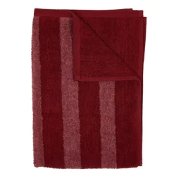 Stripe badehåndkle 70x140 cm rød