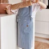 Striped Denim Elefantforkle forkle 56x44 cm blue