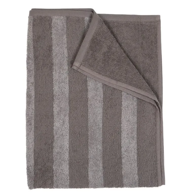 Stripe håndkle 50x70 cm grå