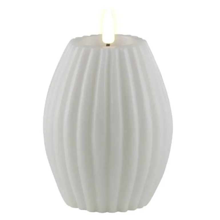 Stripe LED kubbelys 10x7,5cm hvit