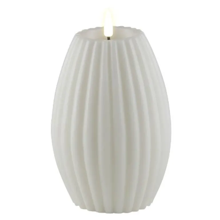 Stripe LED kubbelys 15x10cm hvit
