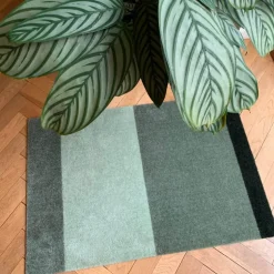 Stripes horisontal gulvmatte 90x60 cm green