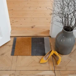 Stripes horisontal gulvmatte 40x60 cm dijon/grey