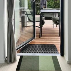 Stripes horisontal gulvmatte 40x60 cm green