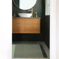 Stripes horisontal gulvmatte 200x90 cm green