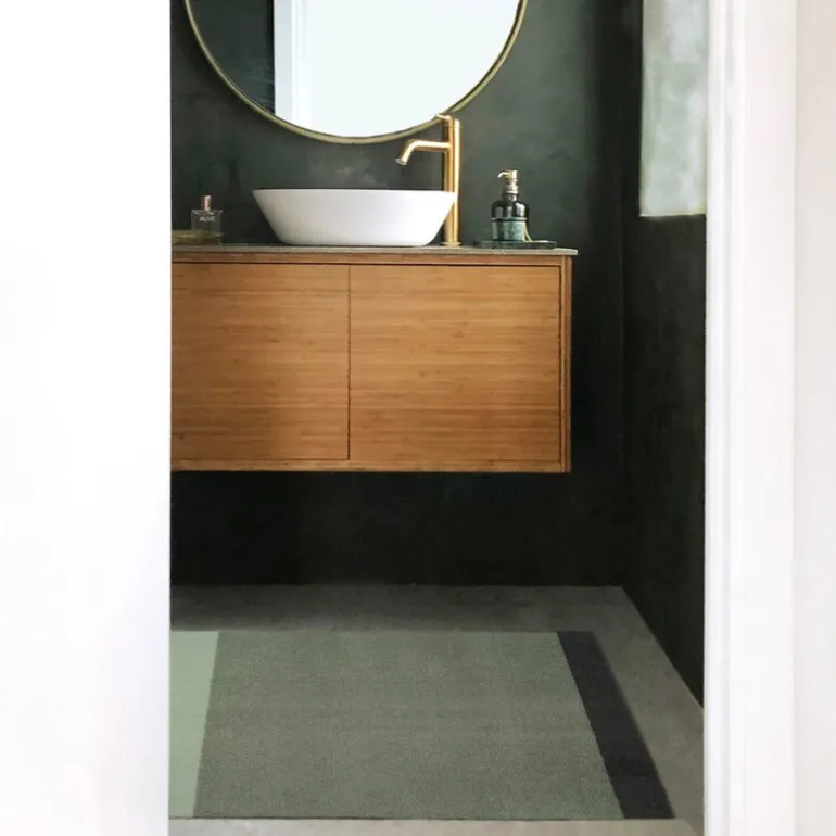 Stripes horisontal gulvmatte 200x90 cm green