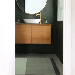 Stripes horisontal gulvmatte 130x90 cm green