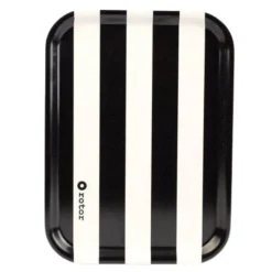 Stripes serveringsbrett 27x20 cm svart/hvit