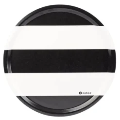Stripes serveringsbrett 38x38 cm svart/hvit