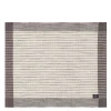 Stripet bordbrikke ribbed 40x50 cm mørkgrå/hvit