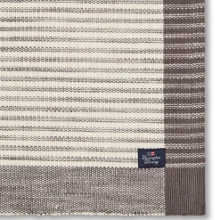 Stripet bordbrikke ribbed 40x50 cm mørkgrå/hvit