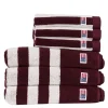 Stripet frottéhåndkle 50x70 cm fig/snow white