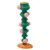 Styles lysestake m/ klumper 18 cm grønn/rosa
