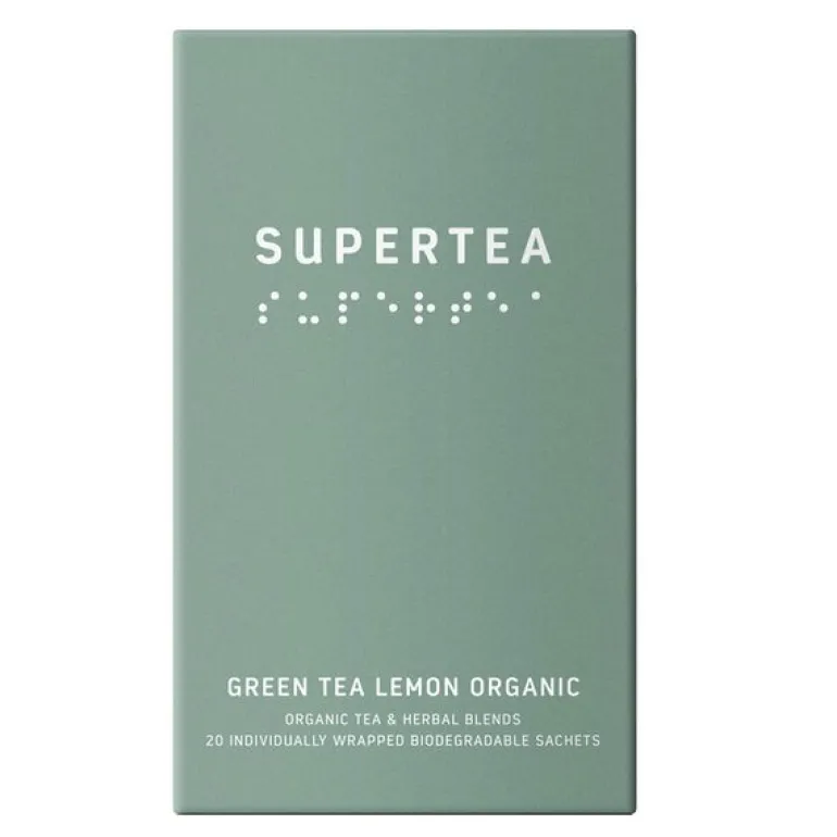 Supertea økologisk grønn te 30g 20 stk sitron