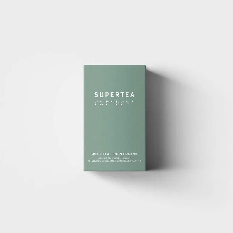 Supertea økologisk grønn te 30g 20 stk sitron