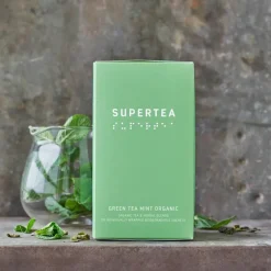 Supertea økologisk grønn te 30g 20 stk mynte