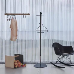 Swing M garderobestang 80 cm eik/skinn