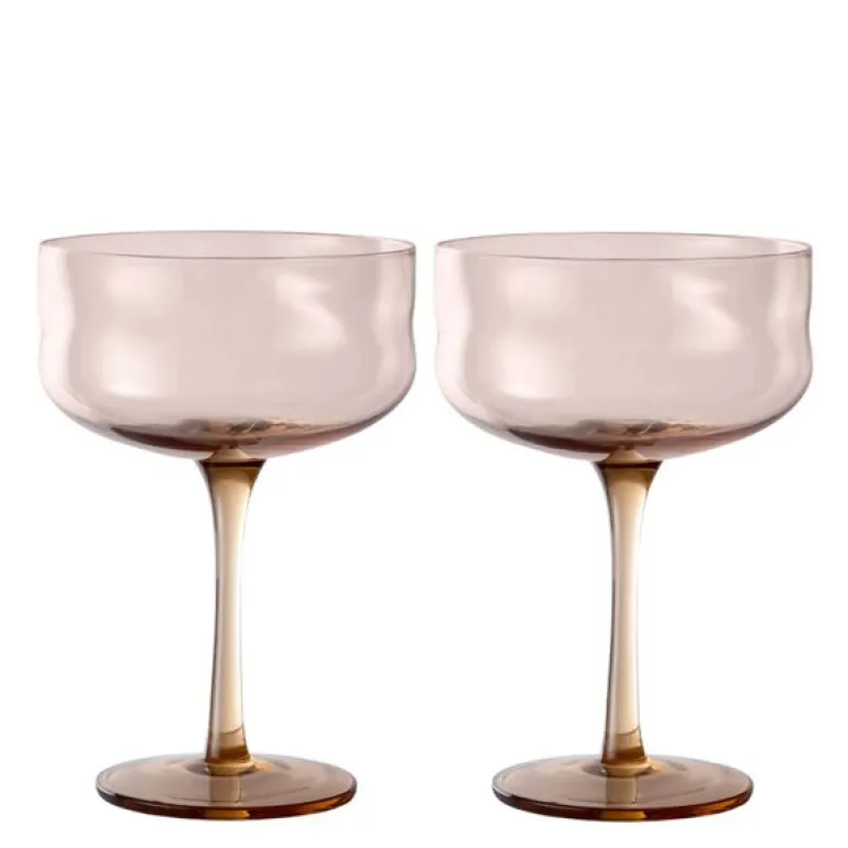 Swirl Coupe-cocktail glass 26 cl 2 stk Glow