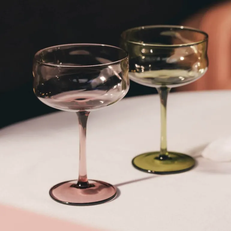 Swirl Coupe-cocktail glass 26 cl 2 stk Glow
