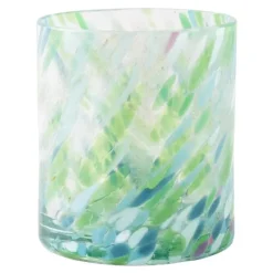 Swirl drikkeglass/lykt 35 cl grønn multi