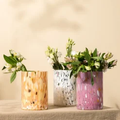 Swirl lykt/vase 19 cm brun
