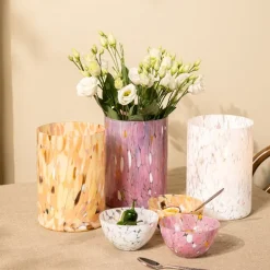 Swirl lykt/vase 19 cm hvit