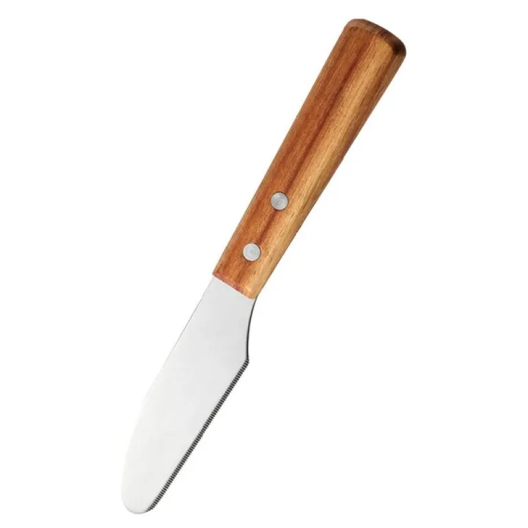 Sylvia smørkniv 22 cm stål/treskaft