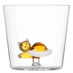 Tabby Cat vannglass 35 cl katt med hvit hale
