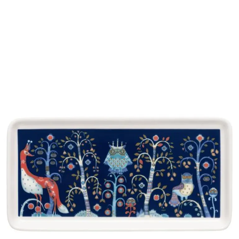 Taika tallerken rektangel 12x24 cm blå