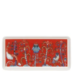 Taika tallerken rektangel 12x24 cm rød