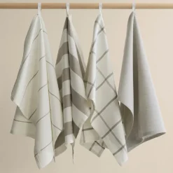 Taulo kjøkkenhåndkle 70x50 cm 2 stk hvit/beige rutet