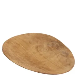 Teakroot tallerken 33x26 cm brun