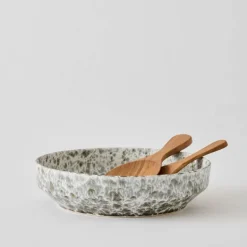Teak salatbestikk korte 2 deler 17 cm tre