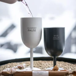 Termo ølglass nyter livet på camping 40 cl svart